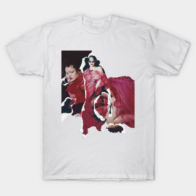 Rihanna T-Shirt by stellarcollages